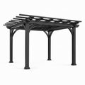 Pergola en aluminium noir 300 cm x 300 cm