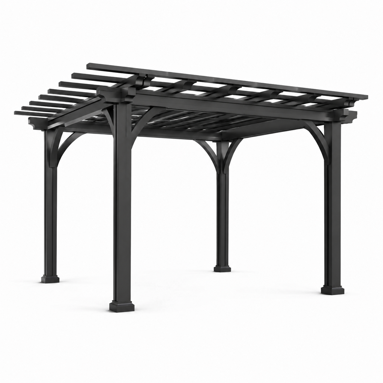 Pergola en aluminium noir 300 cm x 300 cm