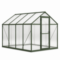 Serre de jardin en aluminium et polycarbonate vert 250 x 190 x 195 cm