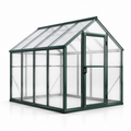 Serre de jardin en aluminium et polycarbonate vert 250x190x195 cm