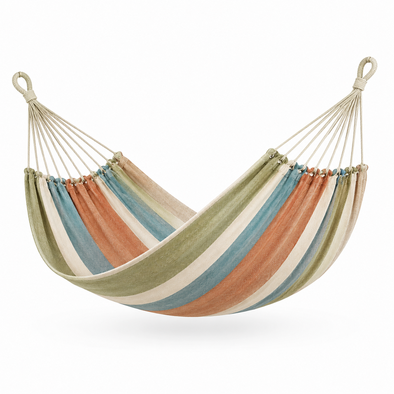 Hamac en coton rayé multicolore 200x150 cm